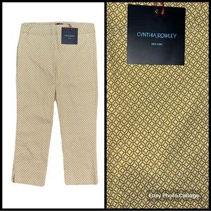 Cynthia Rowley Stretch Capri/Crop Trousers, size 8